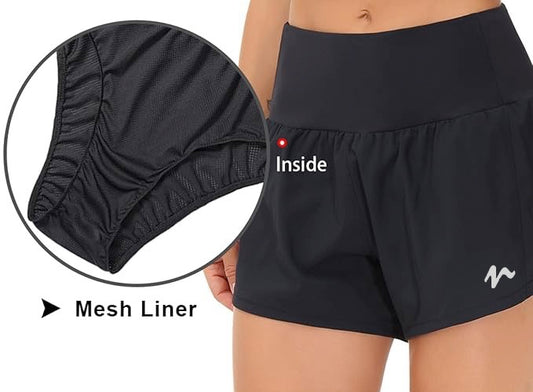 Quick Dry Shorts With Liner - White Logo (Color Set 1)