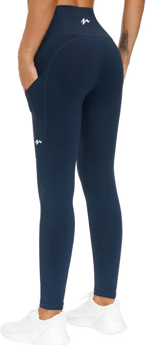 Fleece Lined Tummy Control Workout Leggings With Pockets