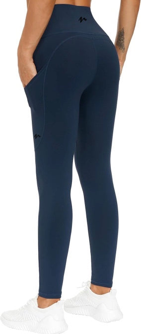 Fleece Lined Tummy Control Workout Leggings With Pockets