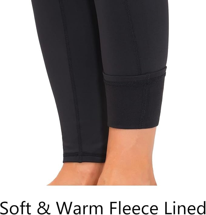 Fleece Lined Tummy Control Workout Leggings With Pockets