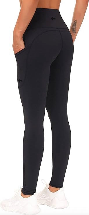 Fleece Lined Tummy Control Workout Leggings With Pockets