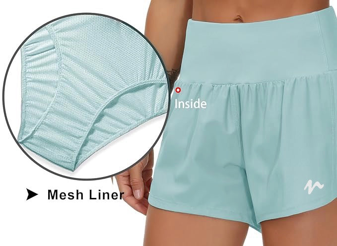 Quick Dry Shorts With Liner - White Logo (Color Set 2)