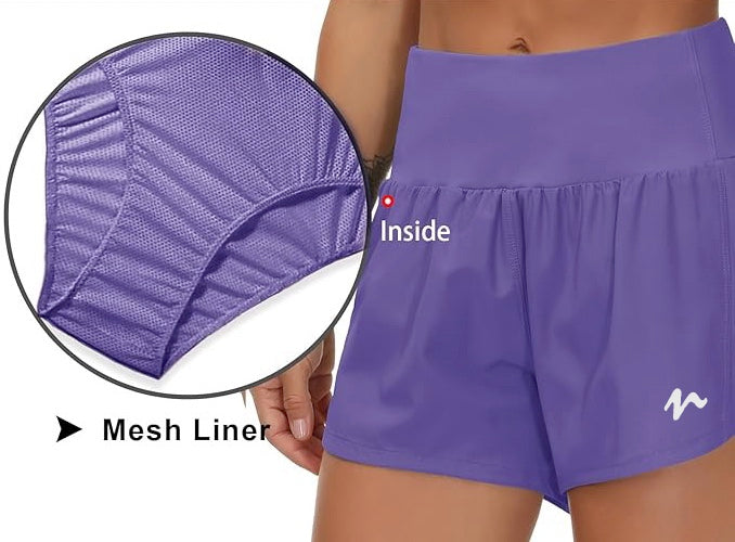 Quick Dry Shorts With Liner - White Logo (Color Set 2)