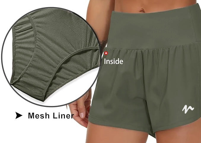 Quick Dry Shorts With Liner - White Logo (Color Set 2)