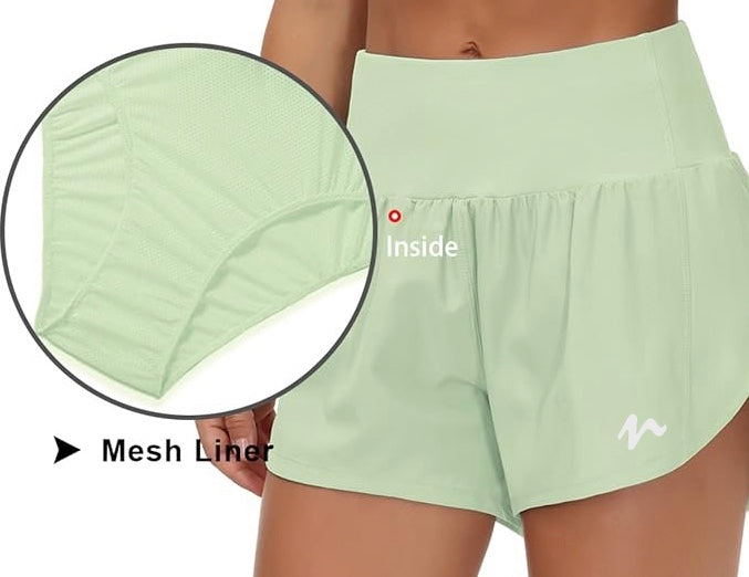 Quick Dry Shorts With Liner - White Logo (Color Set 2)