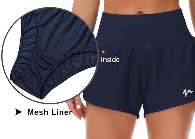 Quick Dry Shorts With Liner - White Logo (Color Set 1)