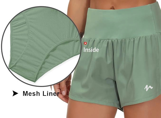 Quick Dry Shorts With Liner - White Logo (Color Set 1)