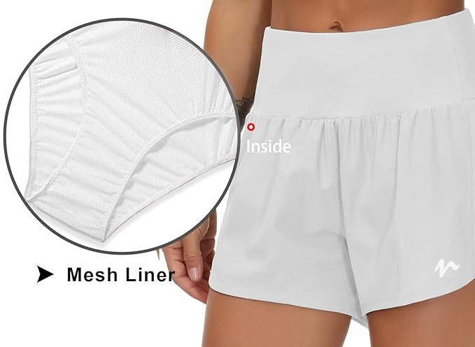Quick Dry Shorts With Liner - White Logo (Color Set 1)