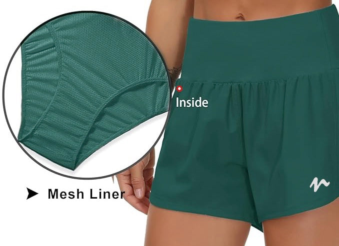 Quick Dry Shorts With Liner - White Logo (Color Set 1)